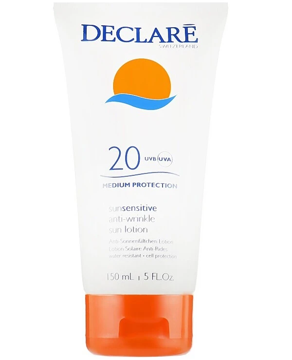 Declare - Солнцезащитное молочко с омолаживающим эффектом Sun Sensitive Anti-Wrinkle Sun Protection Milk SPF 20 200 мл, тестер