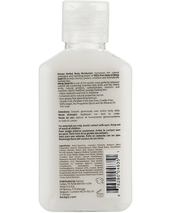 Hempz - Молочко для тела Розовый лимон и Мимоза Fresh Fusions Pink Citron & Mimosa Flower Energizing Herbal Body Moisturizer 66 мл back