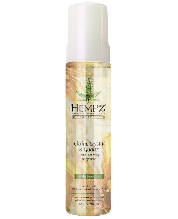 Hempz - Гель-пена для душа Кристал-Цитрус Fusions Citrine Crystal & Quartz Herbal Foaming Body Wash 250 мл