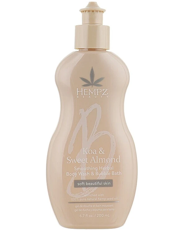 Hempz - Гель-пена для душа Коа и Сладкий Миндаль Koa & Sweet Almond Smoothing Herbal Bubble Bath 200 мл