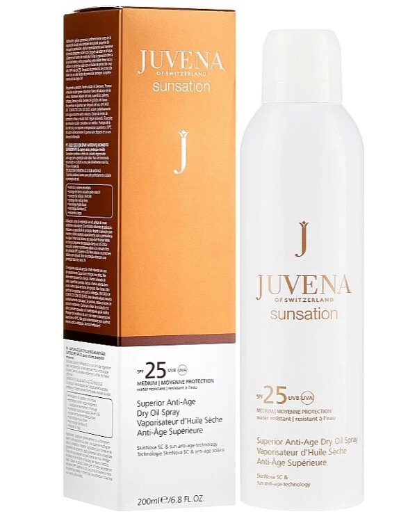 Juvena - Сухое масло для защиты от солнца Sunsation Superior Anti-Age Dry Oil Spray SPF25 200 мл