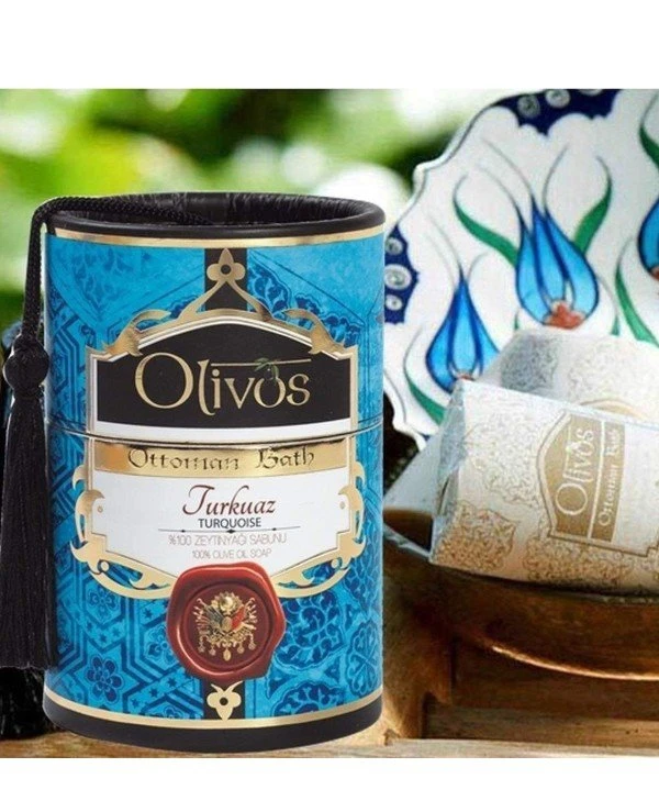 Olivos Set of natural olive soap "Turquoise" | Set of natural olive soap Turquoise2
