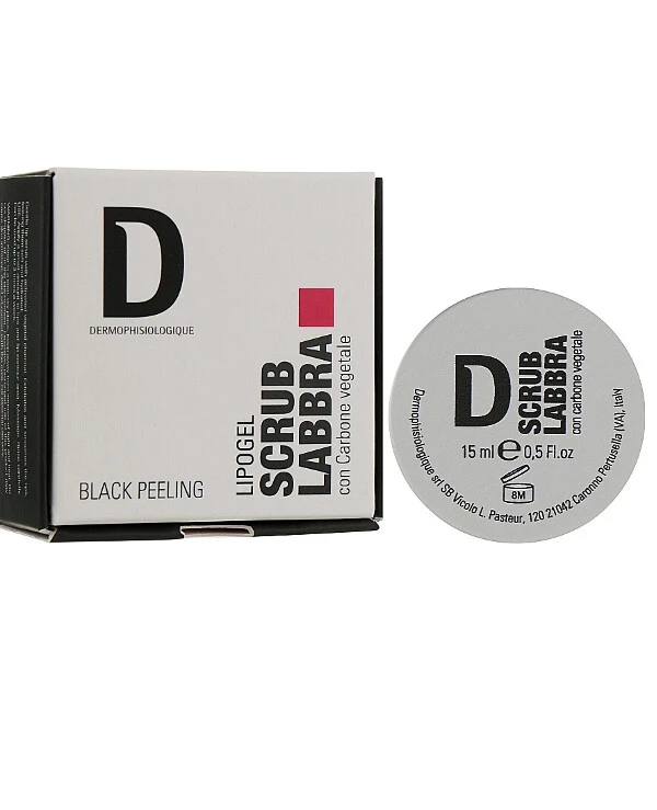 Dermophisiologique - Скраб для губ с древесным углем Black Peeling Lipogel Scrub Labbra 15 мл