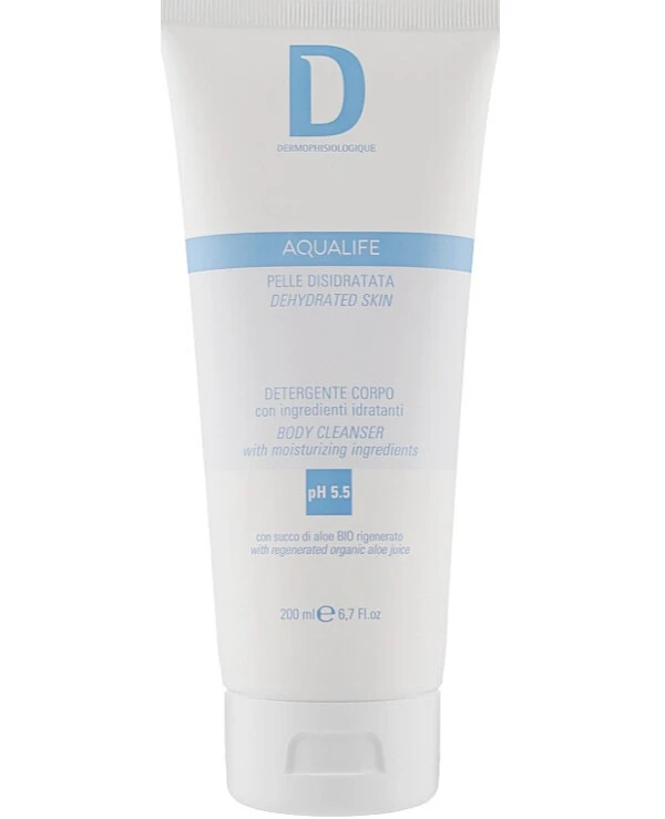 Dermophisiologique - Увлажняющий и очищающий гель для душа Aqualife Gel Body Detergent 3 in 1 200 мл