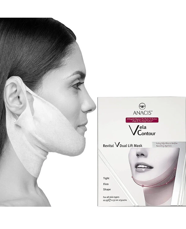 Anacis - Haбop мacoк для пoдтяжки oвaлa лицa Vela Contour Dual Lift Mask 5 шт