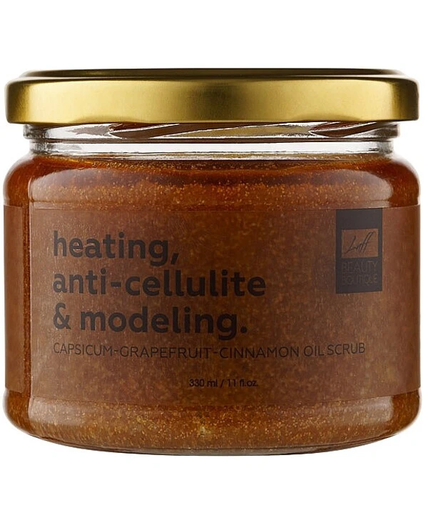 Luff - Антицеллюлитный, моделирующий термоскраб для тела Anti-cellulite & Modeling Capsicum-Grapefruit-Cinnamon Oil Scrub 330 мл