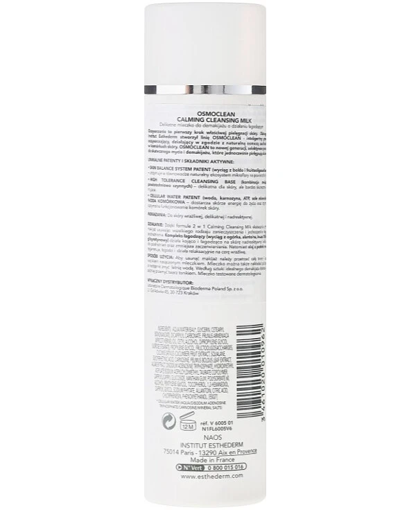 Institut Esthederm - Молочко для лица, успокаивающее Osmoclean Calming Cleansing Milk 200 мл back