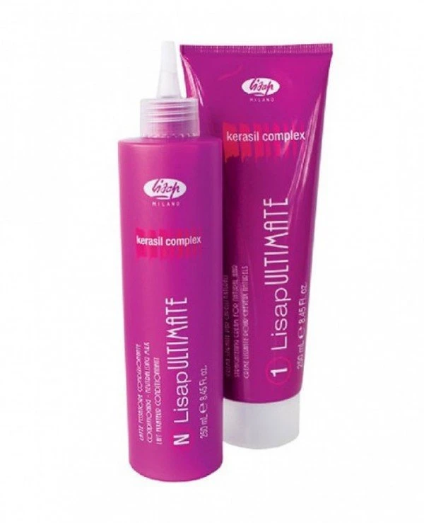 Lisap - Set of permanent straightening №1 for natural and hard hair Kit 1 2x250ml