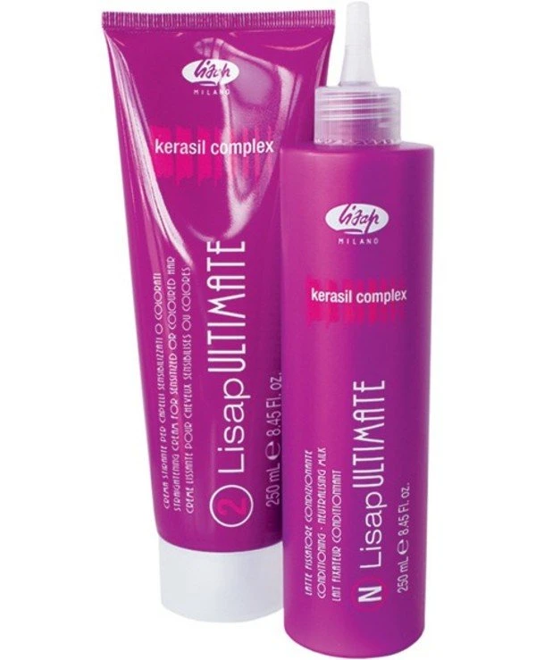 Lisap - Set of permanent straightening №2 for dyed and sensitive hair Kit 2 2x250ml