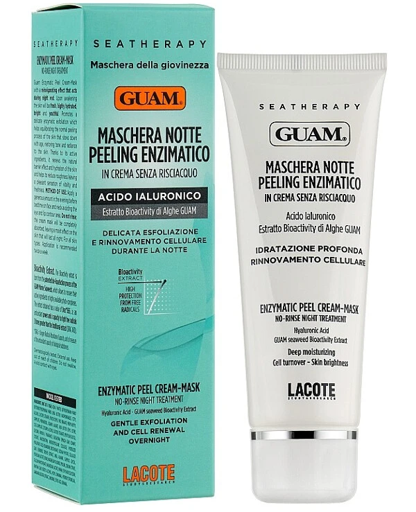 Guam - Пилинг-маска для лица энзимная ночная Seatherapy Maschera Notte Peeling Enzimatico 75 мл