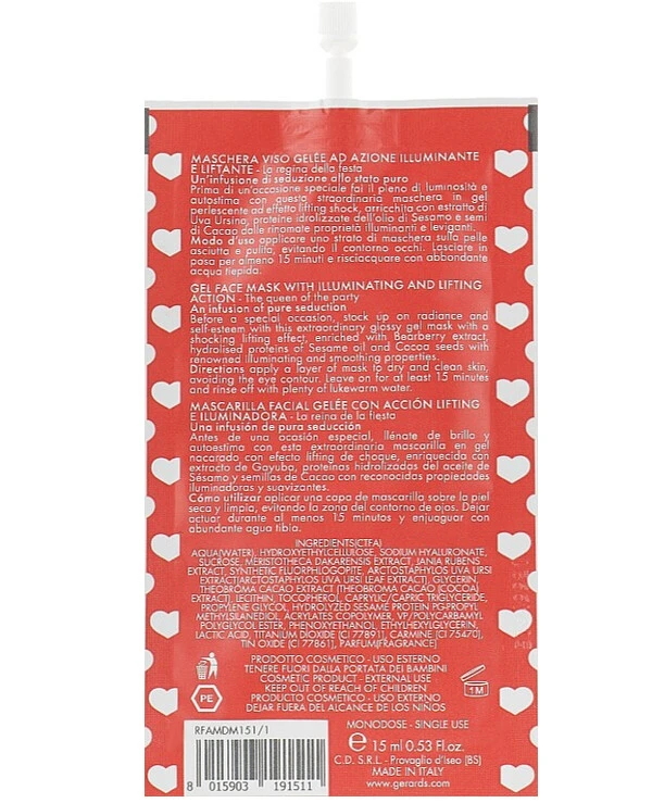 Gerard's Cosmetics - Гель-маска для лица Mood Masks Party Mood 15 мл back