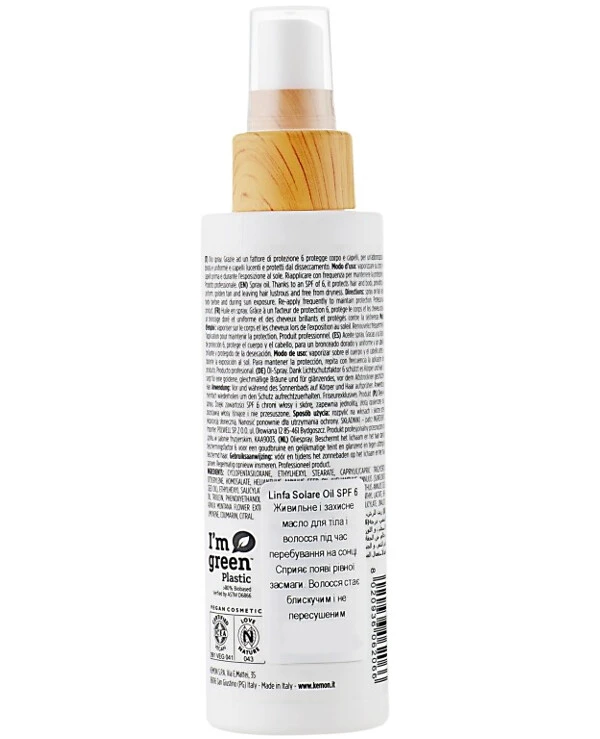 Kemon - Солнцезащитное масло для волос и тела Actyva Linfa Solare Hair&Body Oil 125 мл back