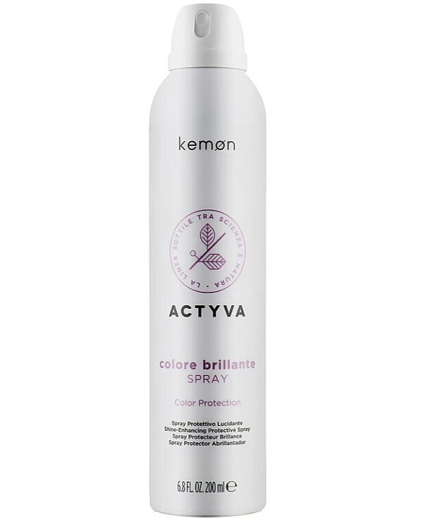 Kemon - Спрей для придания блеска волосам и защиты цвета Actyva Colore Brillante Spray 200 мл