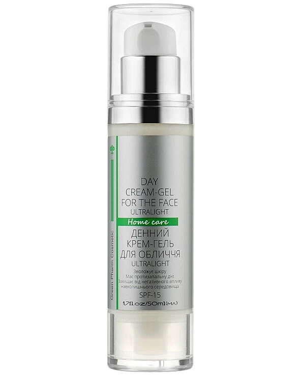 Green Pharm Cosmetic - Дневной крем-гель для лица Home Care Day Cream-gel For The Face Ultralight SPF15 50 мл