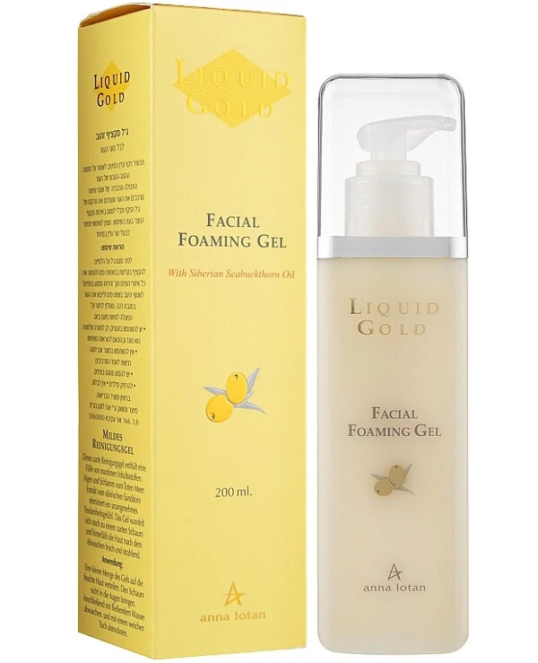 Anna Lotan - Золотий гель для обличчя. Liquid Gold Facial Foaming Gel 200 мл back
