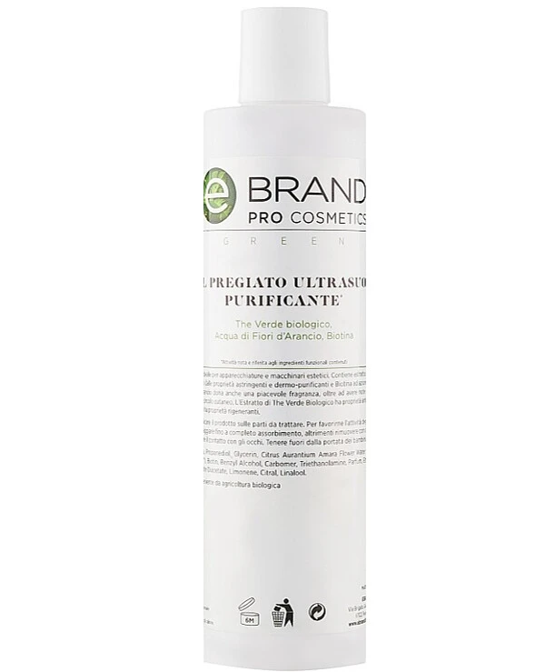 Ebrand - Ультразвуковой гель с зеленым чаем Gel Pregiato Purificante Thè Verde Per Ultrasuoni e Radiofrequenza 250 мл