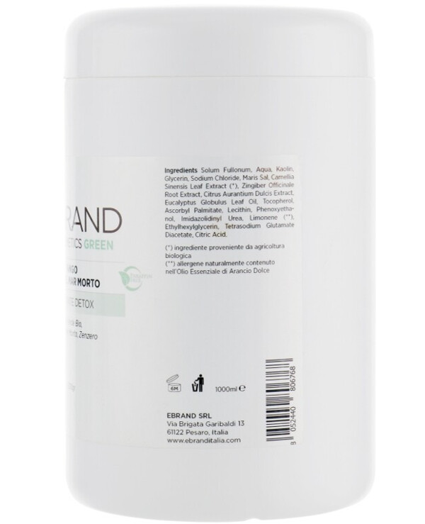 Ebrand - Mud mask with Dead Sea salt Fango Sali del Mar Morto 1,300 kg back