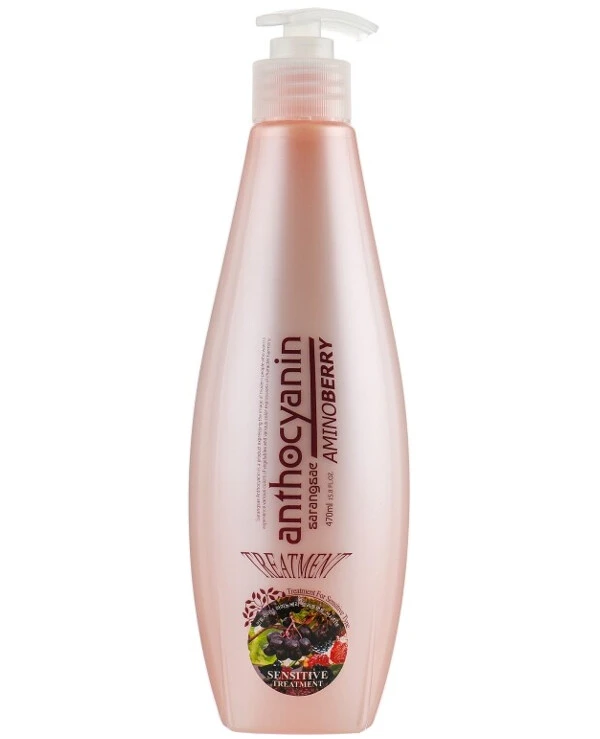 Sarangsae Anthocyanin - Уход для поврежденных волос Aminoberry Treatment Sensitive 470 мл