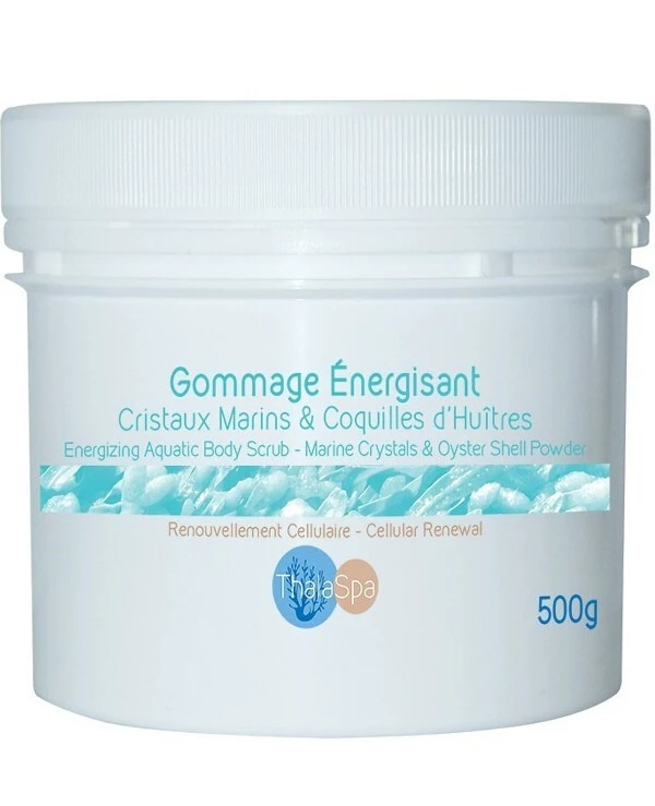 Thalaspa - Стимулирующий скраб-гоммаж Морские кристаллы и ракушки устриц Energizing Aquatic Body Scrub Marine Crystals & Oyster Powder 500 г