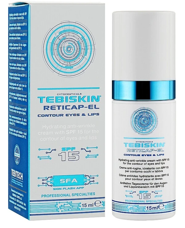 Tebiskin - Интенсивный омолаживающий крем для кожи вокруг глаз и губ Reticap-EL Contour Eyes&Lips 15 мл