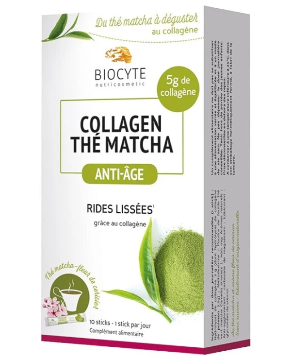 Biocyte - Пищевая добавка Коллаген и чай матча, 10 шт Collagen Matcha Tea Anti-Aging 