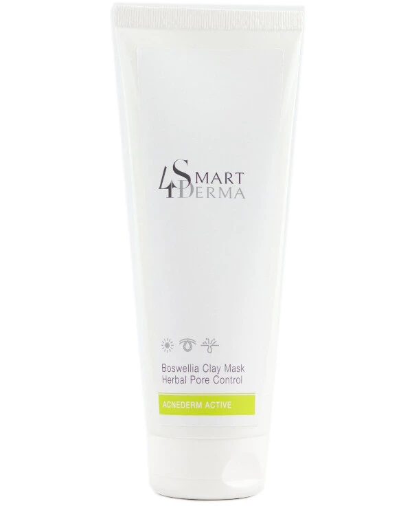 Smart4Derma - Поросуживающая себорегулирующая маска Boswellia Clay Mask Herbal Pore Control 50 мл