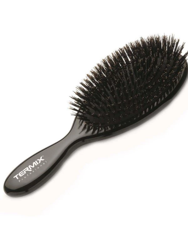 Termix - Pneumatic brush with natural bristles, large Natural Boar Hairbrush Black