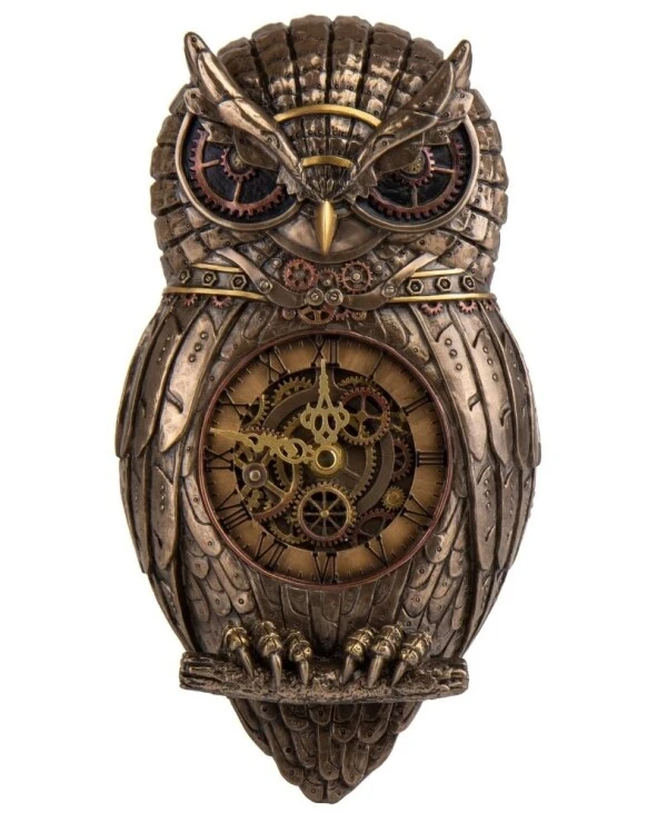 Veronese - Owl watch (32 cm)  Bronze