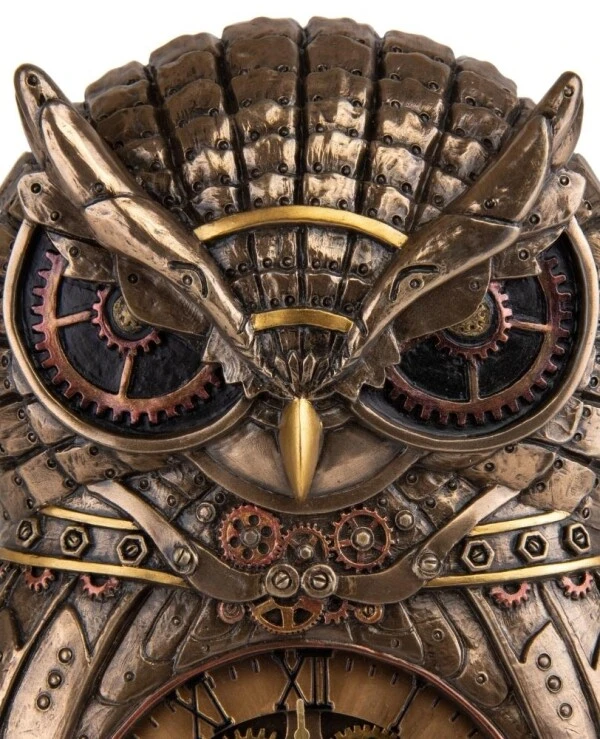 Veronese - Owl watch (32 cm)  Bronze back