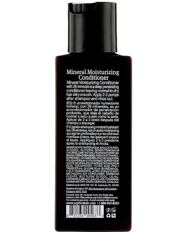 Saphira - Hair conditioner Hydration Mineral Moisturizing Conditioner 90ml back