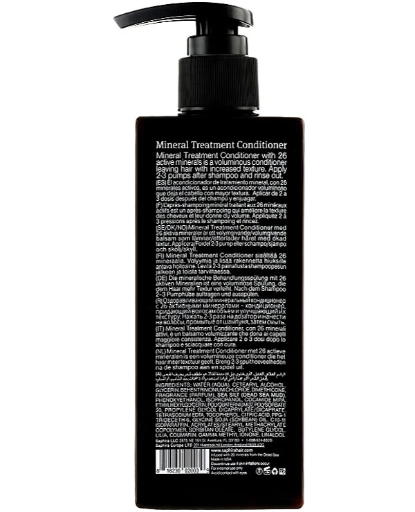 Saphira Кондиционер для придания объема волосам | Volume Mineral Treatment Conditioner фото, цена, купить