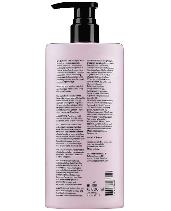 REF Shampoo for shine of colored hair pH 5.5 | Shampoo for shine of colored hair pH 5