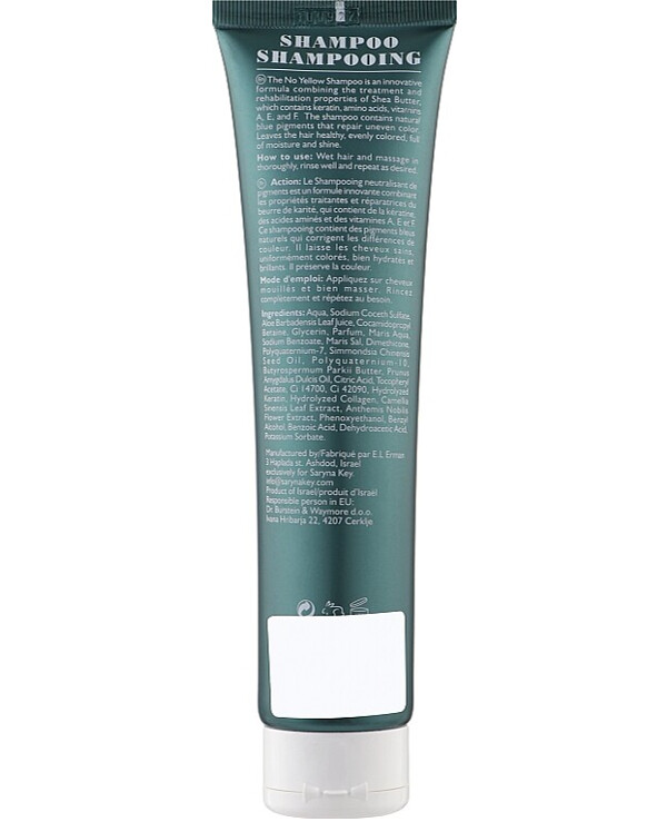 Saryna Key - Shampoo to neutralize yellow pigment No-Yellow Shampoo 180ml back