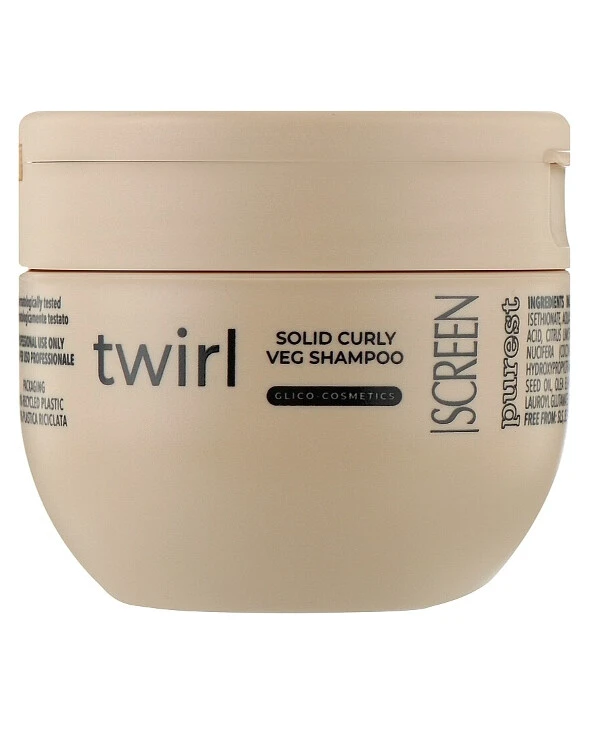Screen Professional - Твердый шампунь для вьющихся волос Purest Twirl Solid Curly Veg Shampoo 100 мл