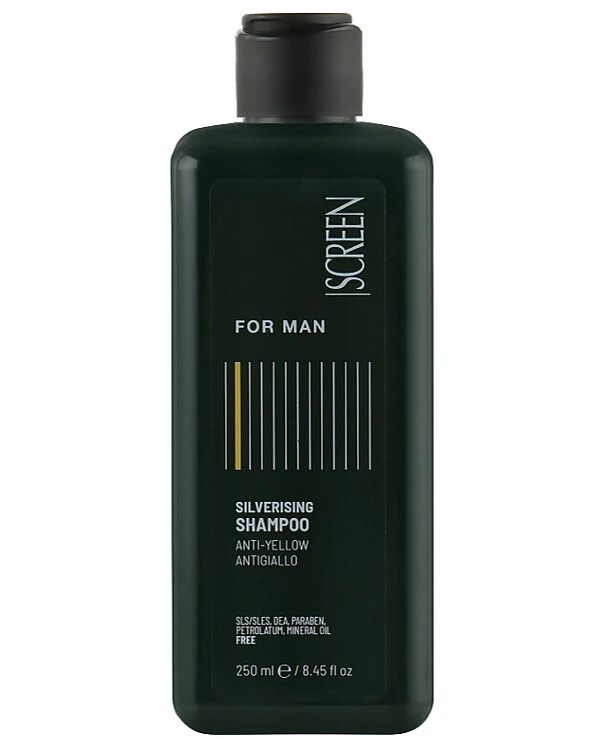 Screen Professional - Мужской шампунь с антижелтым эффектом For Man Silverising Shampoo 250 мл