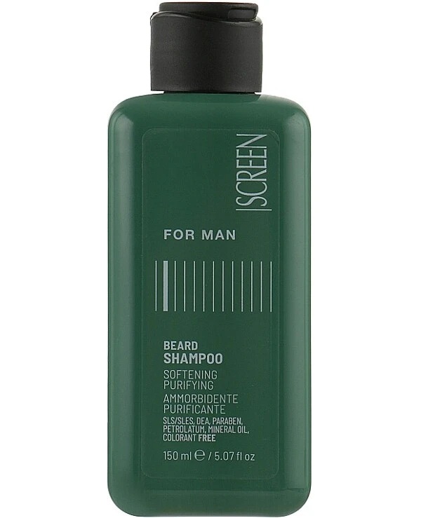 Screen Professional - Мужской увлажняющий шампунь для очищения бороды For Man Beard Shampoo 150 мл
