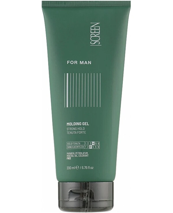 Screen Professional - Гель сильной фиксации для мужских волос For Man Molding Gel 200 мл