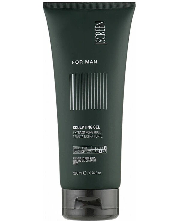 Screen Professional - Гель экстрасильной фиксации для мужских волос For Man Sculpting Gel 200 мл