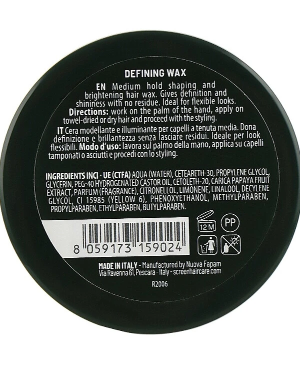 Screen Professional Моделирующий воск средней фиксации для мужских волос | For Man Defining Wax фото, цена, купить