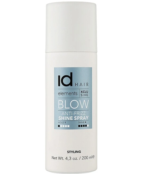 IdHair - Антистатический спрей для придания блеску волос Elements Xclusive Anti-Frizz Shine 200 мл