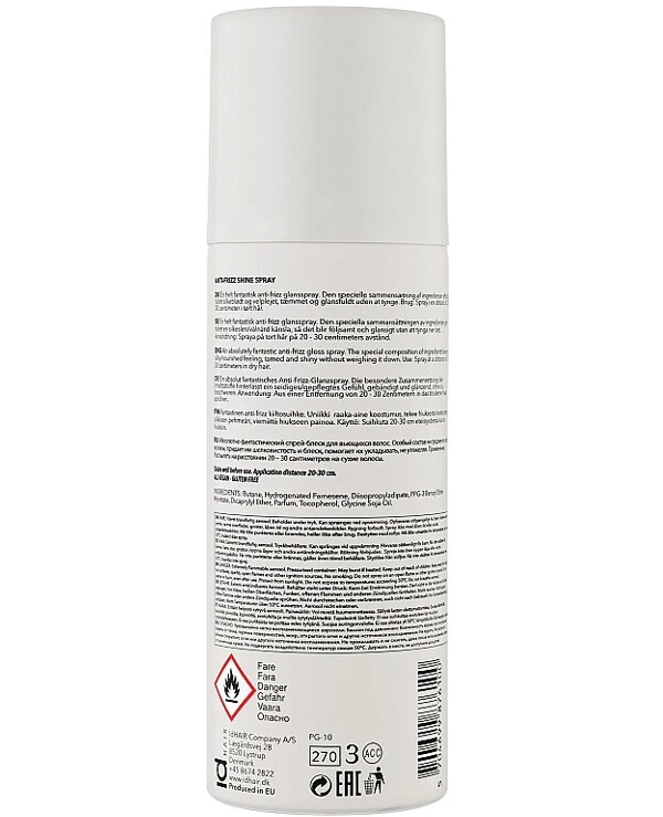 IdHair - Антистатический спрей для придания блеску волос Elements Xclusive Anti-Frizz Shine 200 мл back