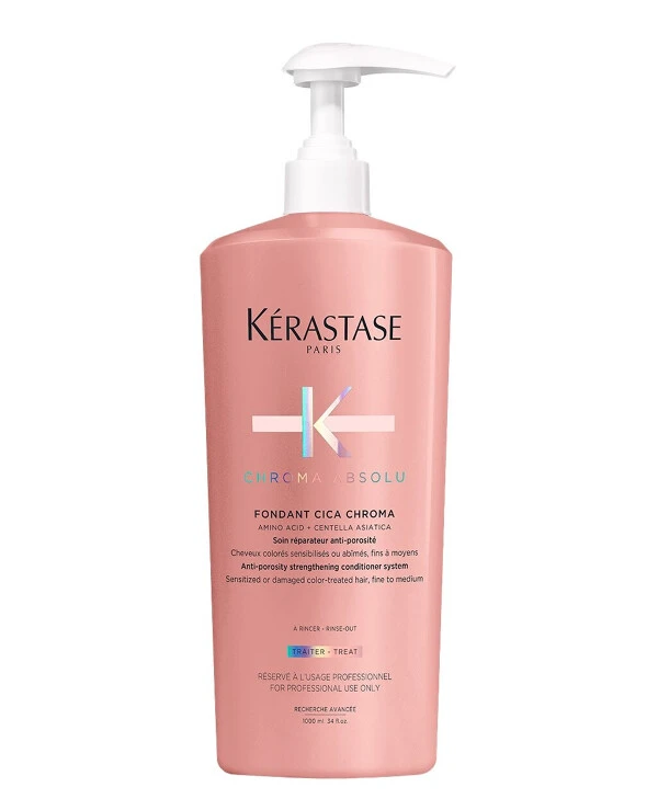 Kerastase - Кондиционер для укрепления пористых окрашенных чувствительных и поврежденных волос Chroma Absolu Fondant Cica Chroma 1000 мл