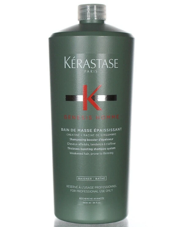 Kerastase - Shampoo-bath, density booster for weakened fine hair of men Genesis Homme Bain de Masse Epaississant 1000ml