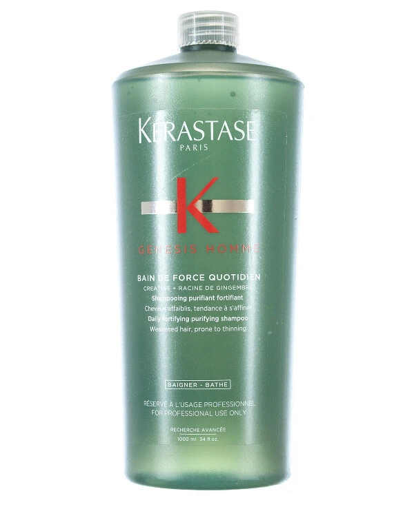 Kerastase - Daily cleansing shampoo-bath to strengthen weakened, fine hair for men Genesis Homme Bain de Force Quotidien 1000ml