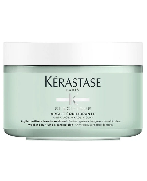 Kerastase Маска-глина глубокого очищения для волос комбинированного типа: жирные корни, чувствительные кончики | Specifique Argile Équilibrante Cleansing Clay фото, цена, купить