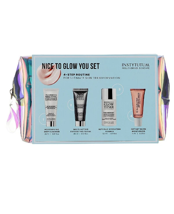 Instytutum - Набор миниатюр-бестселлеров для потрясающего сияния кожи Nice To Glow You Set (toner/50ml + cr/15ml + oil/20ml + peel/20ml) 15 мл