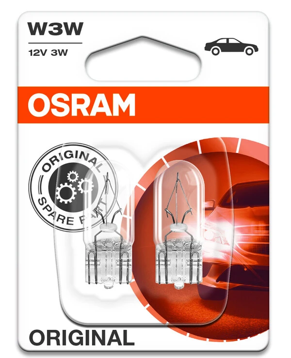 Osram - Incandescent lamp W3W 3W 12V 2821-BLI2  