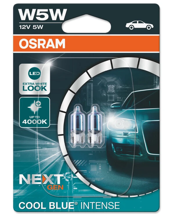 Osram - Incandescent lamp Cool Blue Intense W5W 12V 5W 2825CBN-BLI2  50 lm