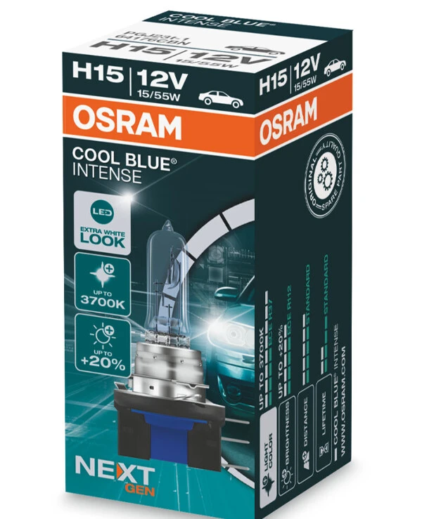 Osram - Halogen lamp Next Gen Cool Blue Intense H15 55/15W 12V PGJ23T-1 64176CBN-FS  1350 Lm