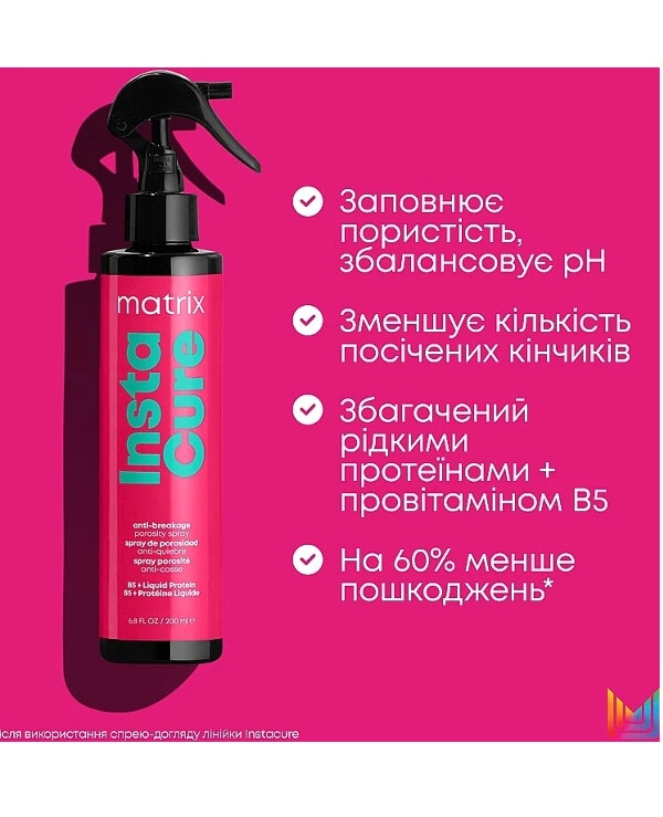 Matrix - Spray care for damaged and porous hair Insta Cure Spray 200ml back